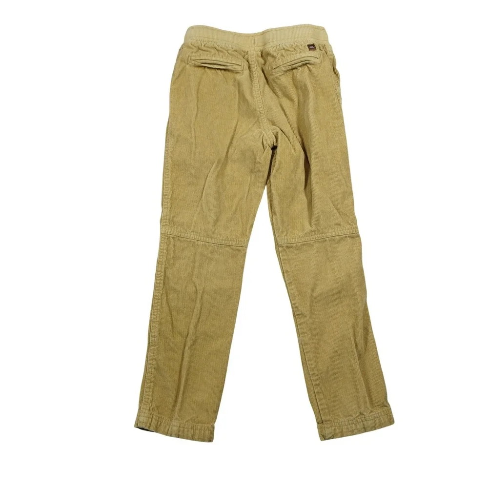 Tea Collection Kids Size 7 Tan Mustard Corduroy Elastic Waist Drawstring Pants